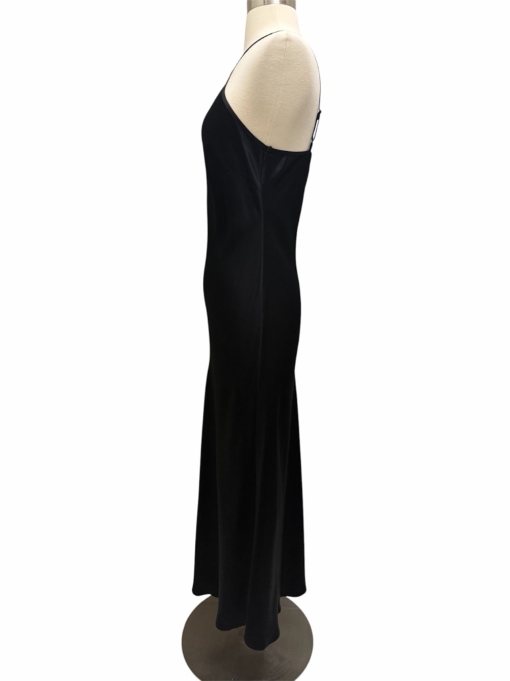 J. Crew Collection Halter Midi Slip Dress Luster Crepe Black Size 2 - Picture 4 of 8